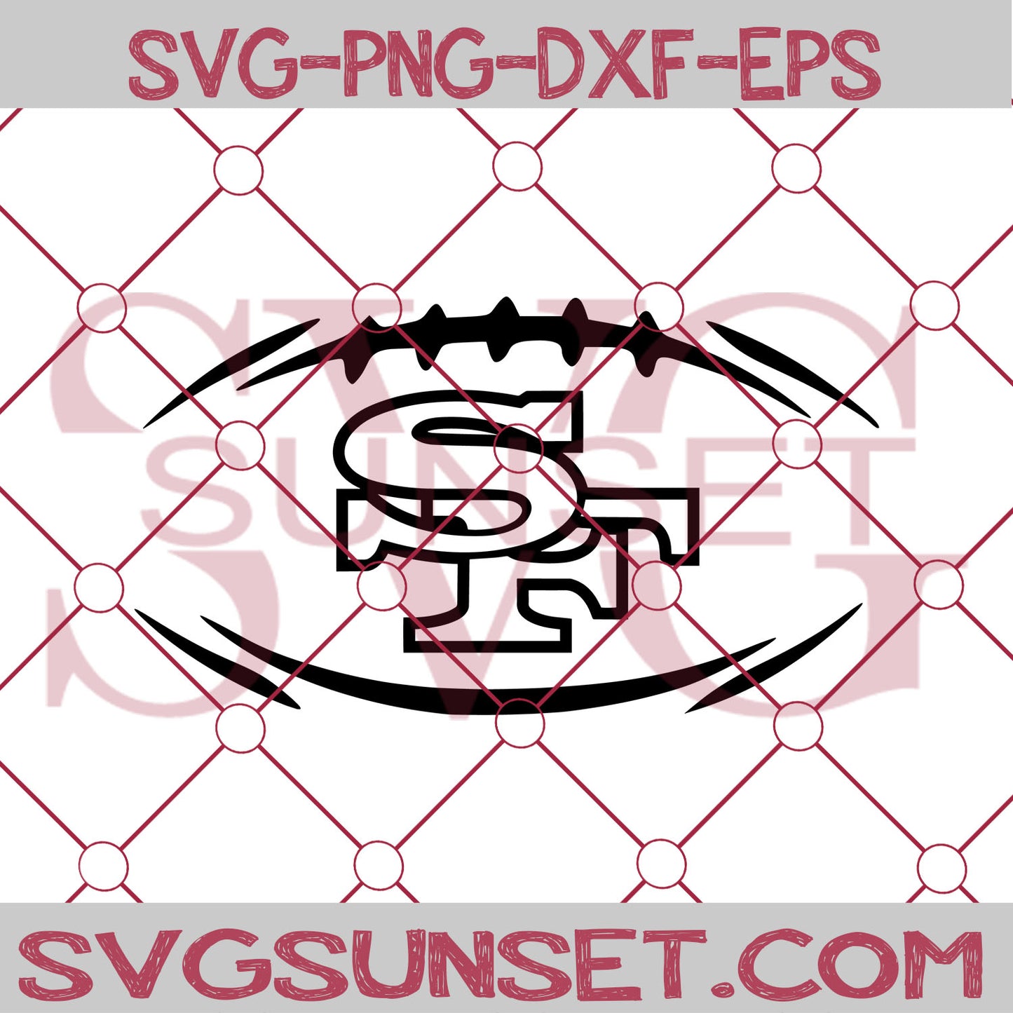 SF Football SVG PNG, San Francisco 49ers SVG