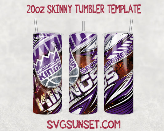 Sacramento Kings Tumbler Wrap PNG, Sacramento Kings Tumbler Wrap