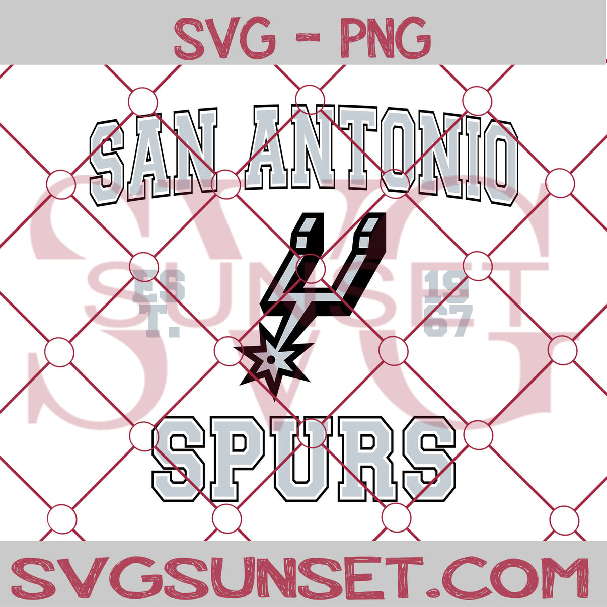 San Antonio Spurs Est. 1967 Svg Png – Svgsunset Designs