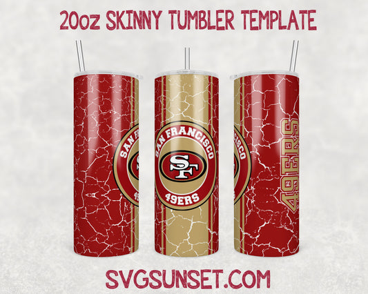 San Francisco 49ers Tumbler Wrap Designs PNG, San Francisco 49ers Tumbler Wrap