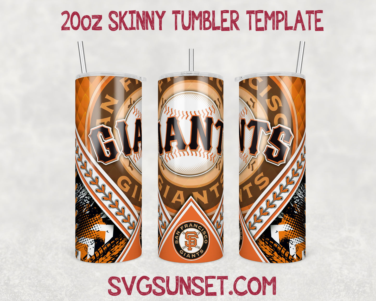 San Francisco Giants 20oz Tumbler Wrap PNG, San Francisco Giants Tumbler Wrap