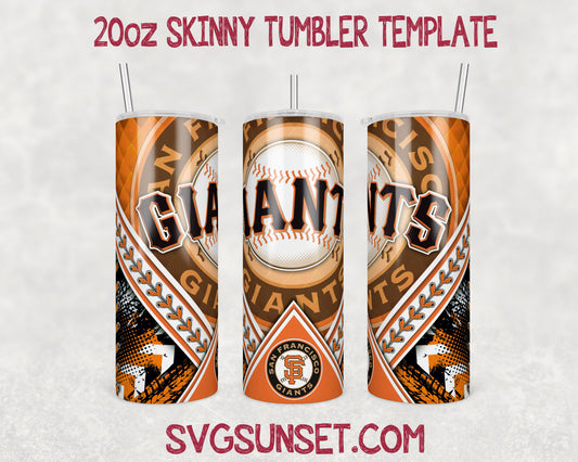 San Francisco Giants 20oz Tumbler Wrap PNG, San Francisco Giants Tumbler Wrap