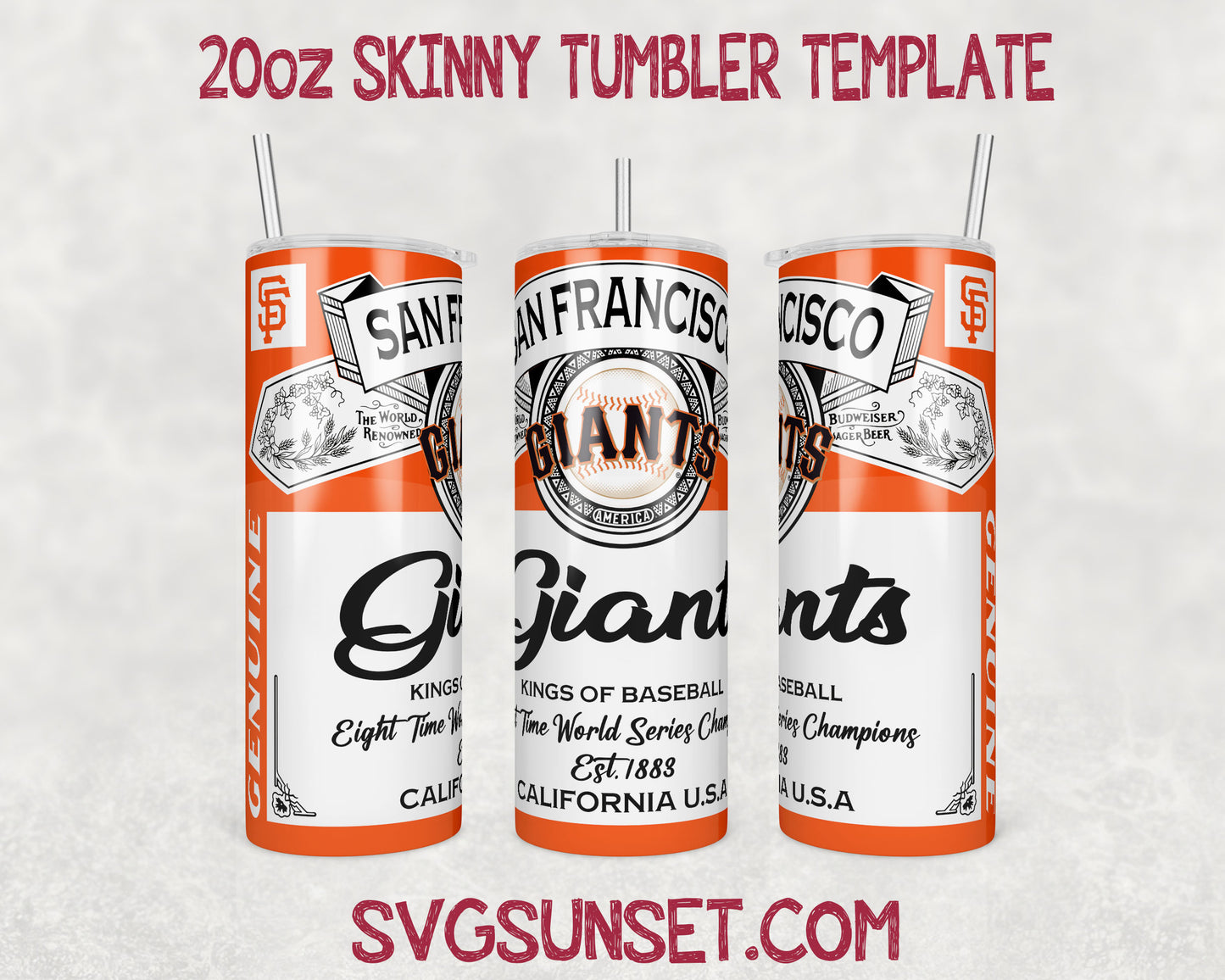 San Francisco Giants Budweiser Tumbler Wrap PNG, San Francisco Giants Tumbler Wrap