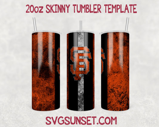 San Francisco Giants Grunge Tumbler Wrap PNG, San Francisco Giants Tumbler Wrap