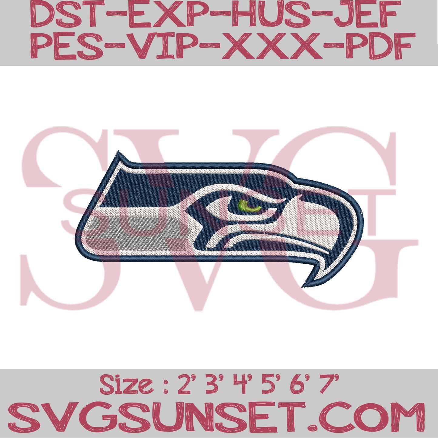 Seattle Seahawks Embroidery Designs, Seahawks Embroidery Designs