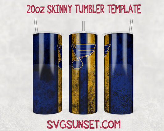 St. Louis Blues Grunge Tumbler Wrap PNG, St. Louis Blues Tumbler Wrap