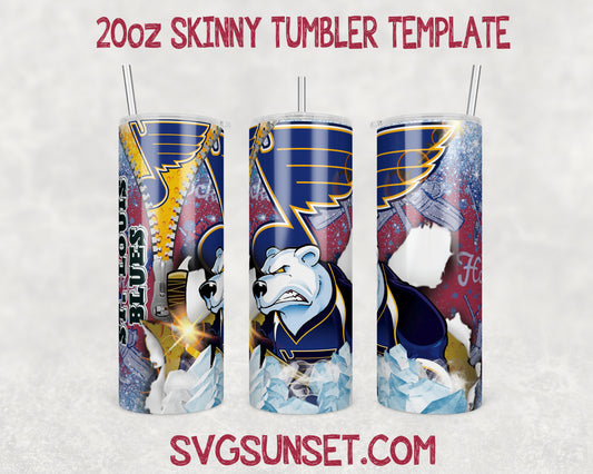 St Louis Blues Zipper Tumbler Wrap PNG, St Louis Blues Tumbler Wrap