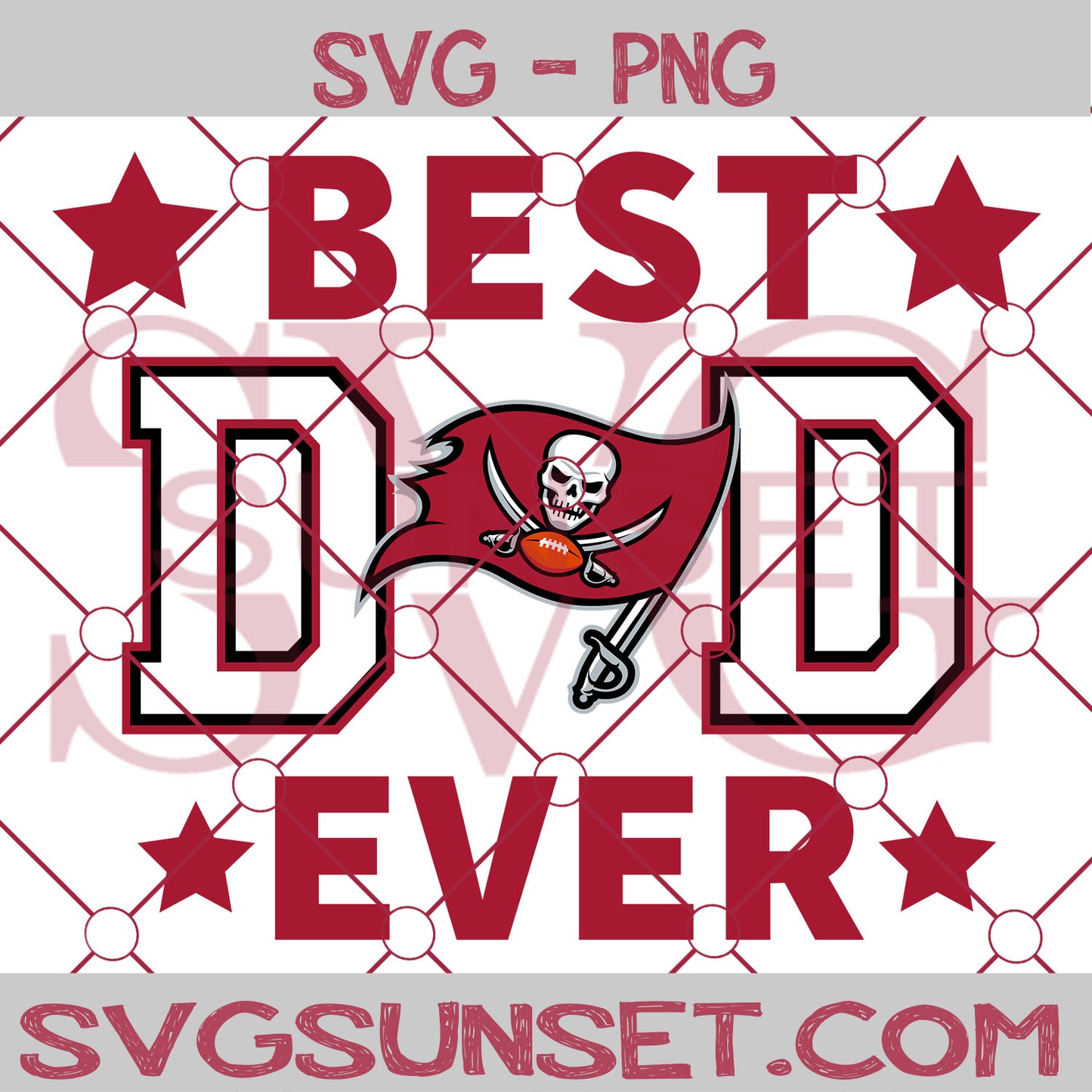 Tampa Bay Buccaneers Best Dad Ever SVG PNG, Tampa Bay Buccaneers SVG, Best Dad Ever SVG