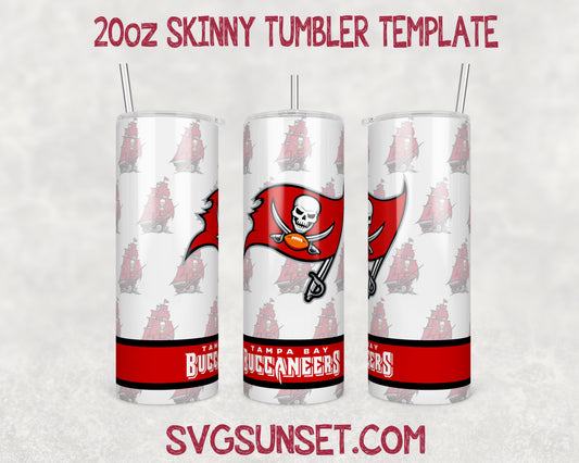 Tampa Bay Buccaneers Football Tumbler Wrap PNG, Tampa Bay Buccaneers Tumbler Wrap