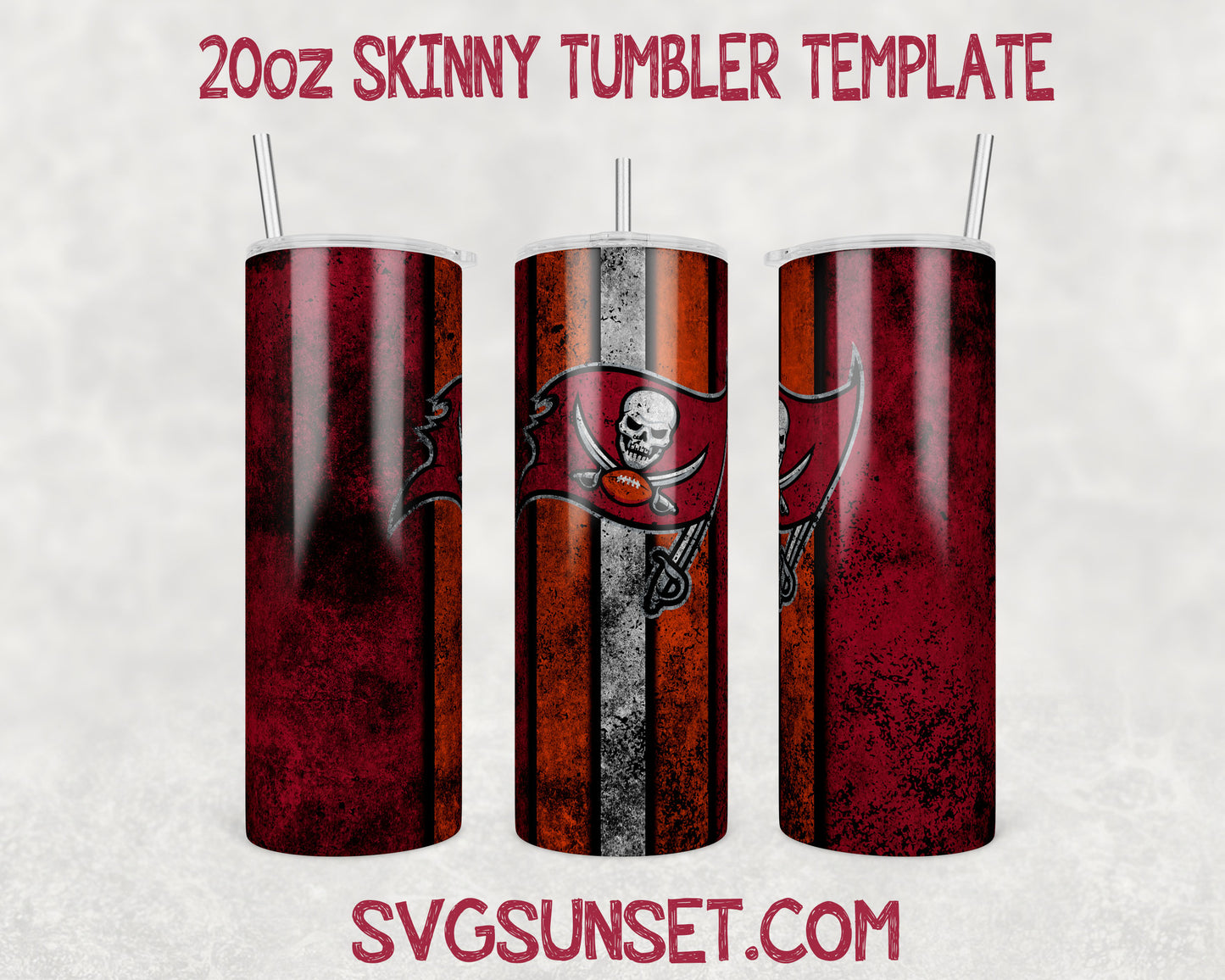 Tampa Bay Buccaneers Grunge Tumbler Wrap PNG, Tampa Bay Buccaneers Tumbler Wrap