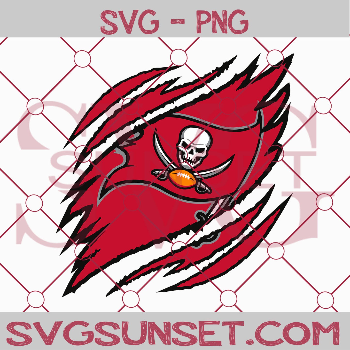 Tampa Bay Buccaneers Ripped Claw SVG PNG, Tampa Bay Buccaneers SVG