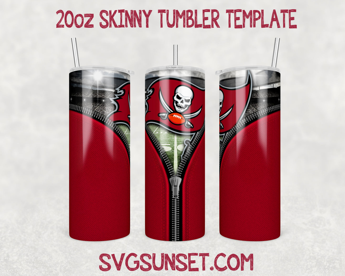 Tampa Bay Buccaneers Zipper Tumbler Wrap PNG, Tampa Bay Buccaneers Tumbler Wrap