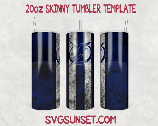 Tampa Bay Lightning Grunge Tumbler Wrap PNG, Tampa Bay Lightning Tumbler Wrap