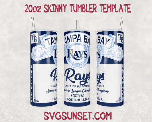 Tampa Bay Rays Budweiser Tumbler Wrap PNG, Tampa Bay Rays Tumbler Wrap