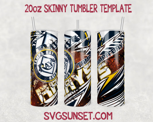 Tampa Bay Rays Tumbler Wrap PNG, Tampa Bay Rays Tumbler Wrap