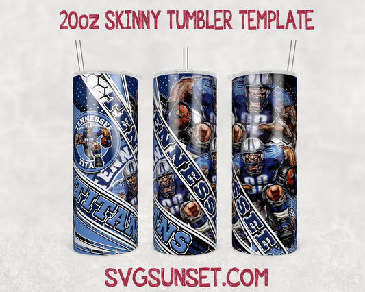 Tennessee Titans Mascot Tumbler Wrap PNG, Tennessee Titans Tumbler Wrap