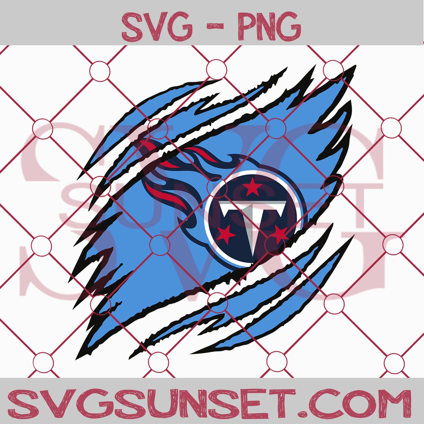 Tennessee Titans Ripped Claw SVG PNG, Tennessee Titans SVG