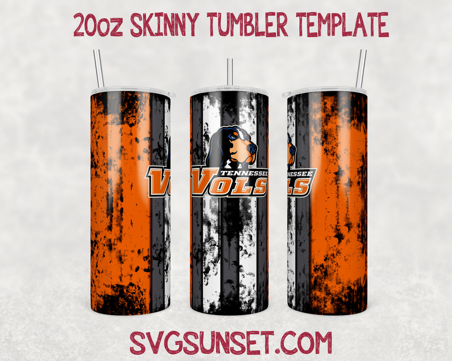 Tennessee Volunteers Grunge Tumbler Wrap PNG, Tennessee Volunteers Tumbler Wrap