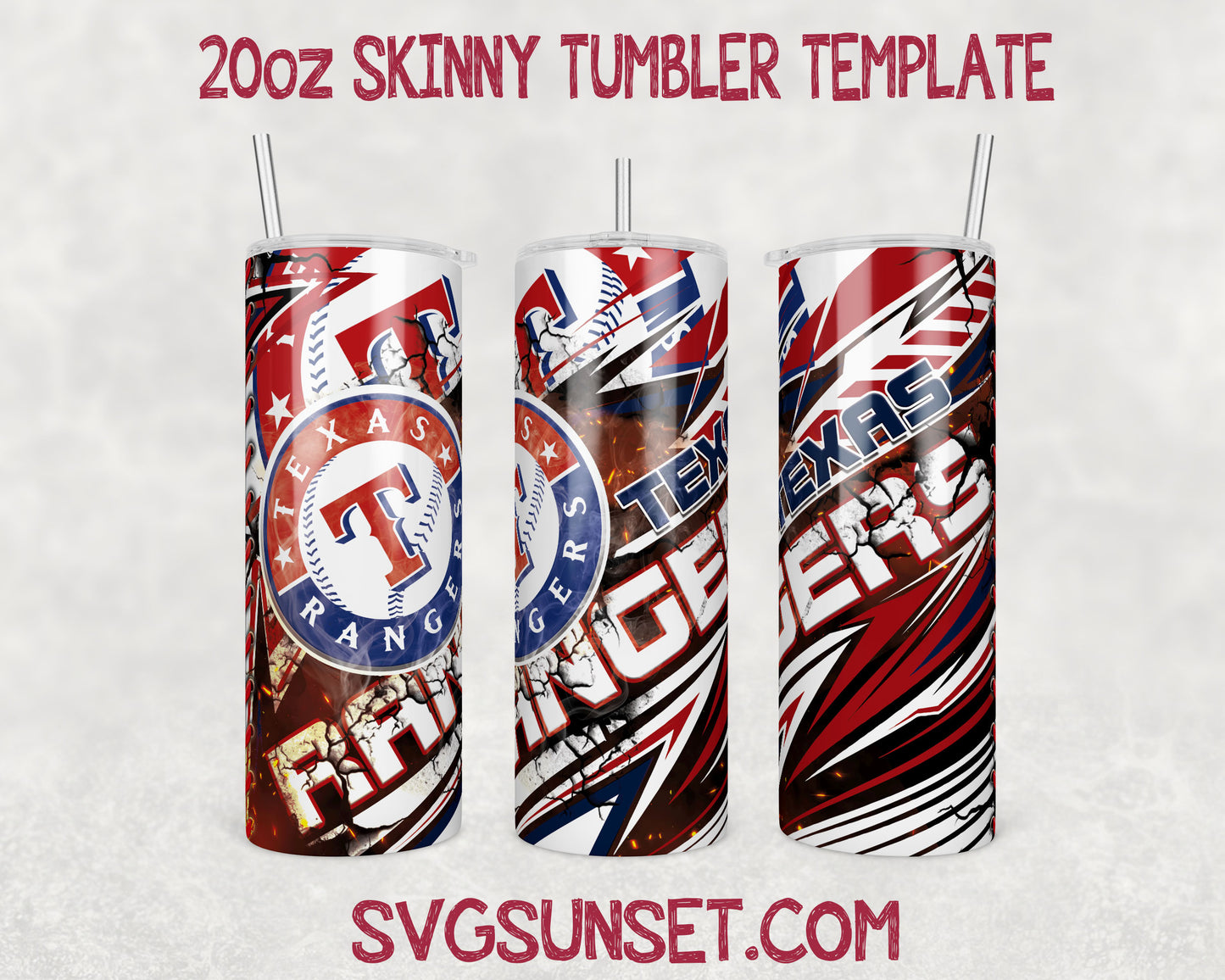 Texas Rangers Tumbler Wrap PNG, Texas Rangers Tumbler Wrap