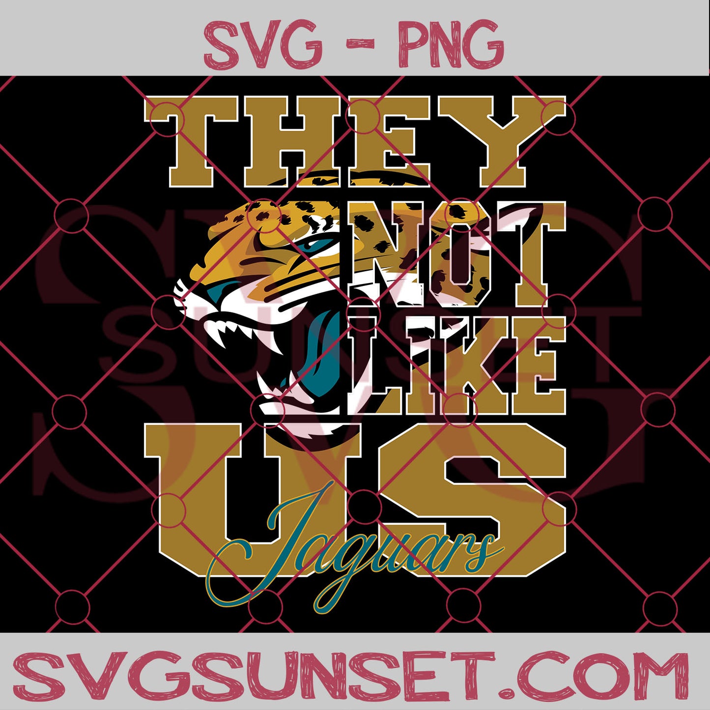 They NOt Like us Jaguars SVG, Jacksonville Jaguars Svg, They Not Like us Svg, NFL Team Logo Svg