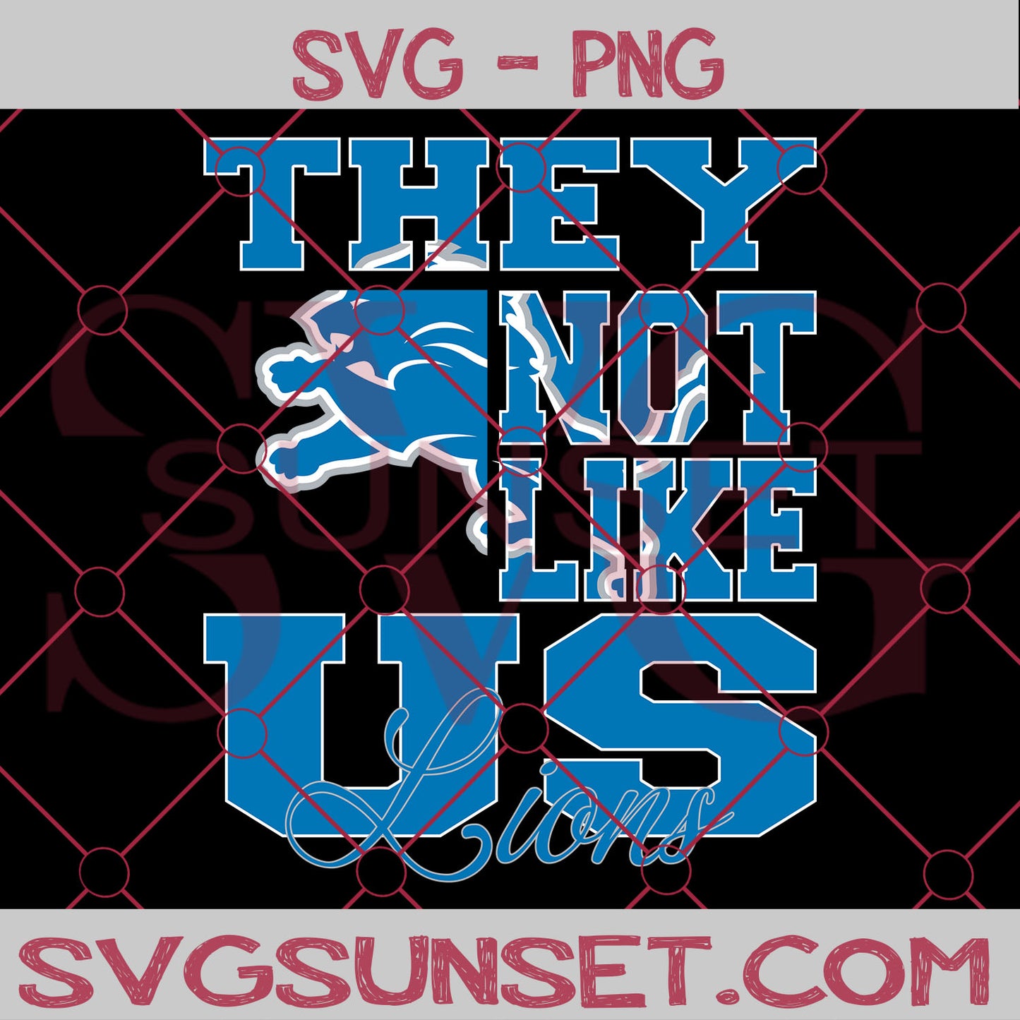 They NOt Like us Lions SVG, Detroit Lions Svg, They Not Like us Svg, NFL Team Logo Svg