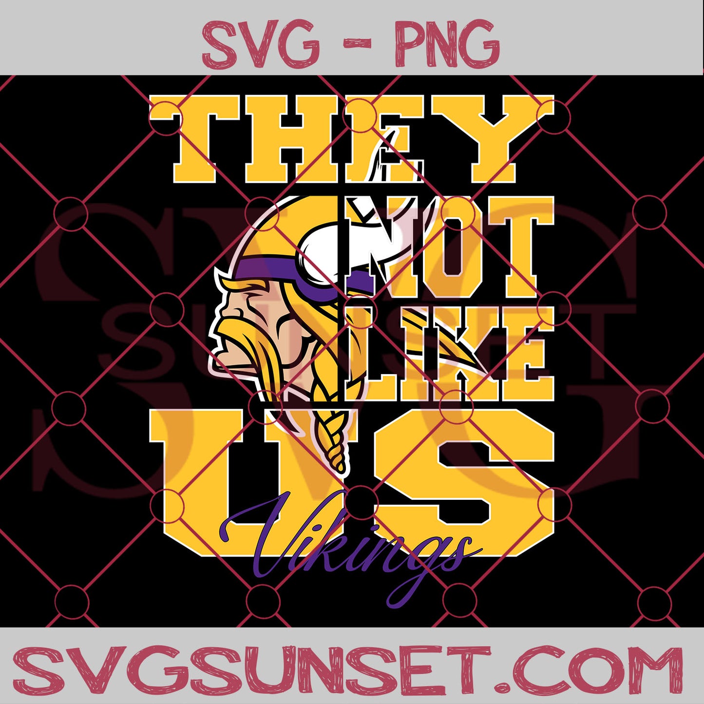 They Not Like us Vkings SVG, Minnesota Vikings Svg, They Not Like us Svg, NFL Team Logo Svg