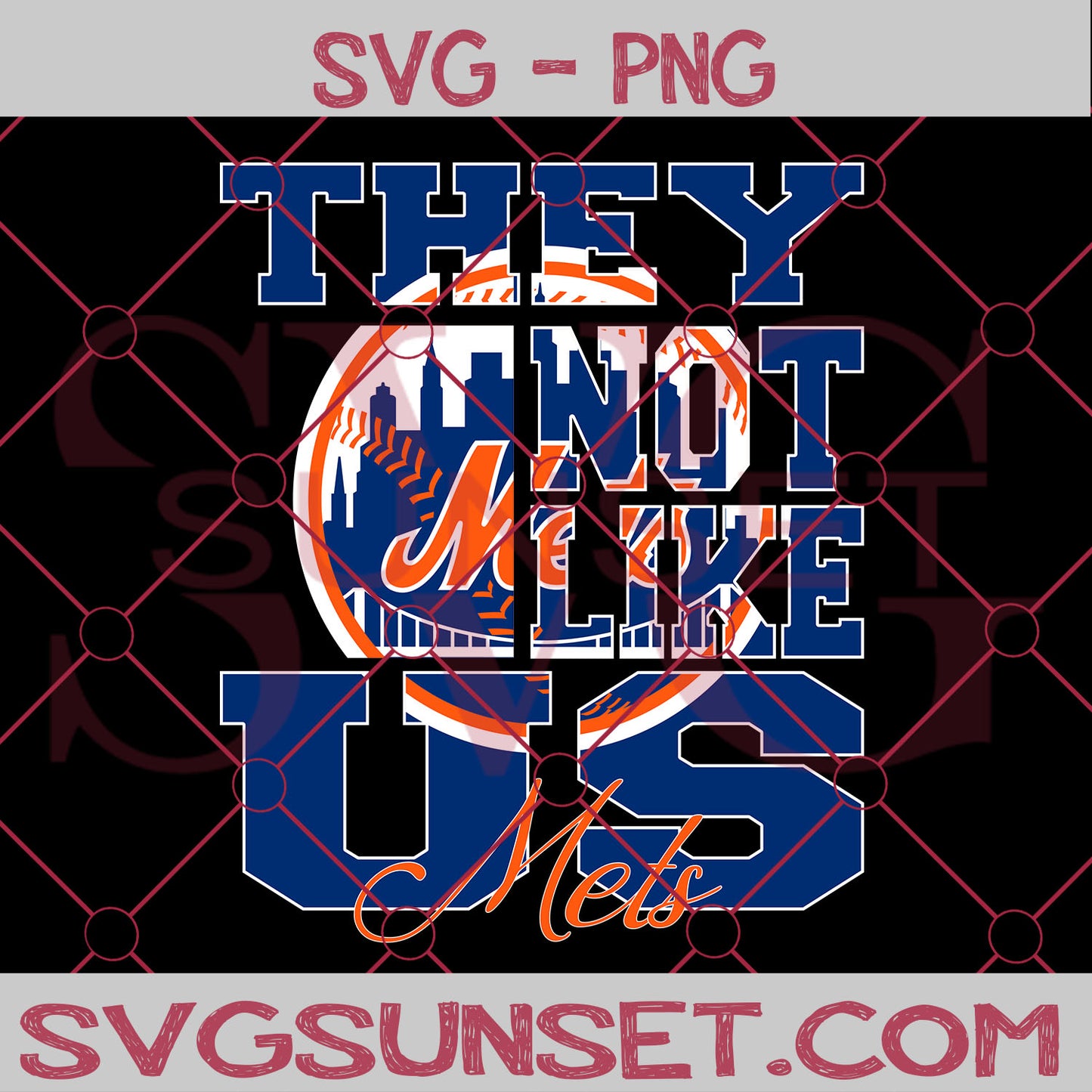 They Not Like us New York Mets SVG, New York Mets Svg, They Not Like us Svg, MLB Team Logo Svg