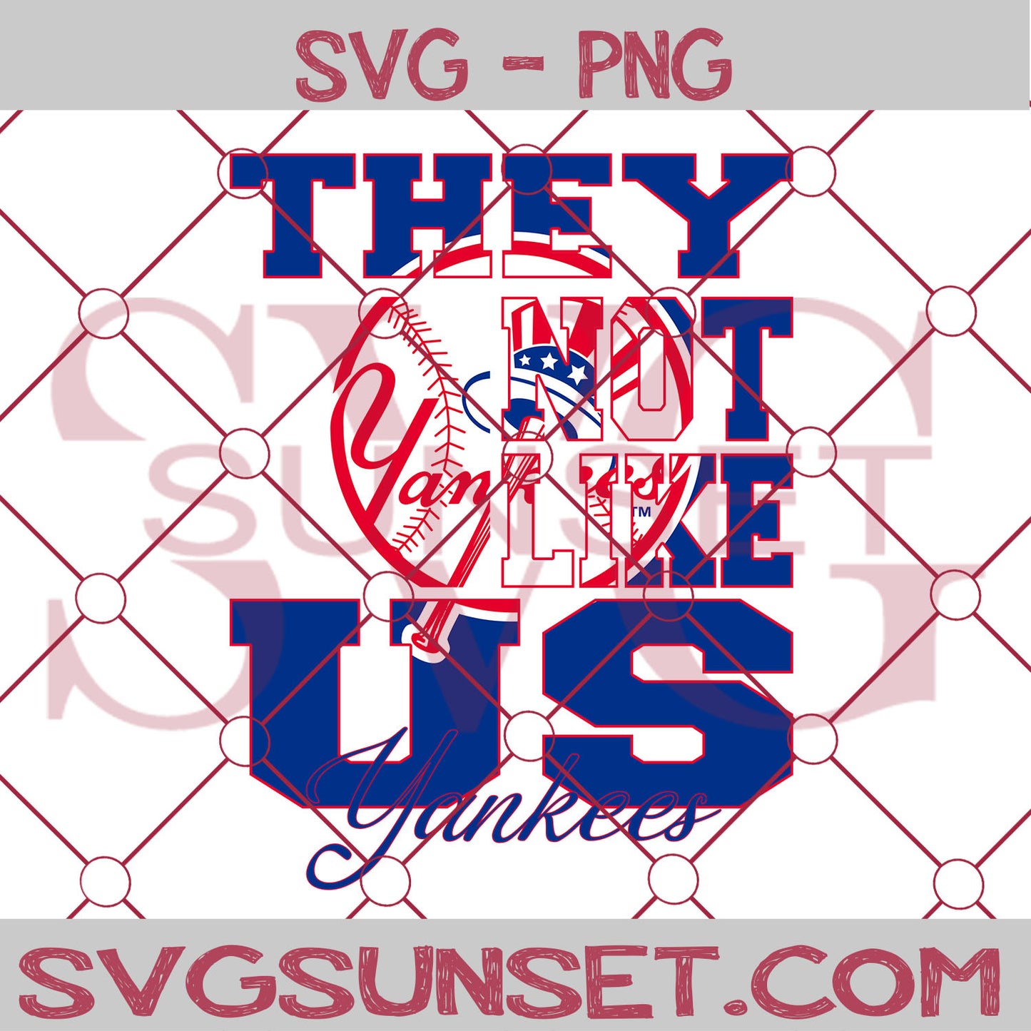 They Not Like us Yankees SVG, New York Yankees Svg, They Not Like us Svg, MLB Team Logo Svg