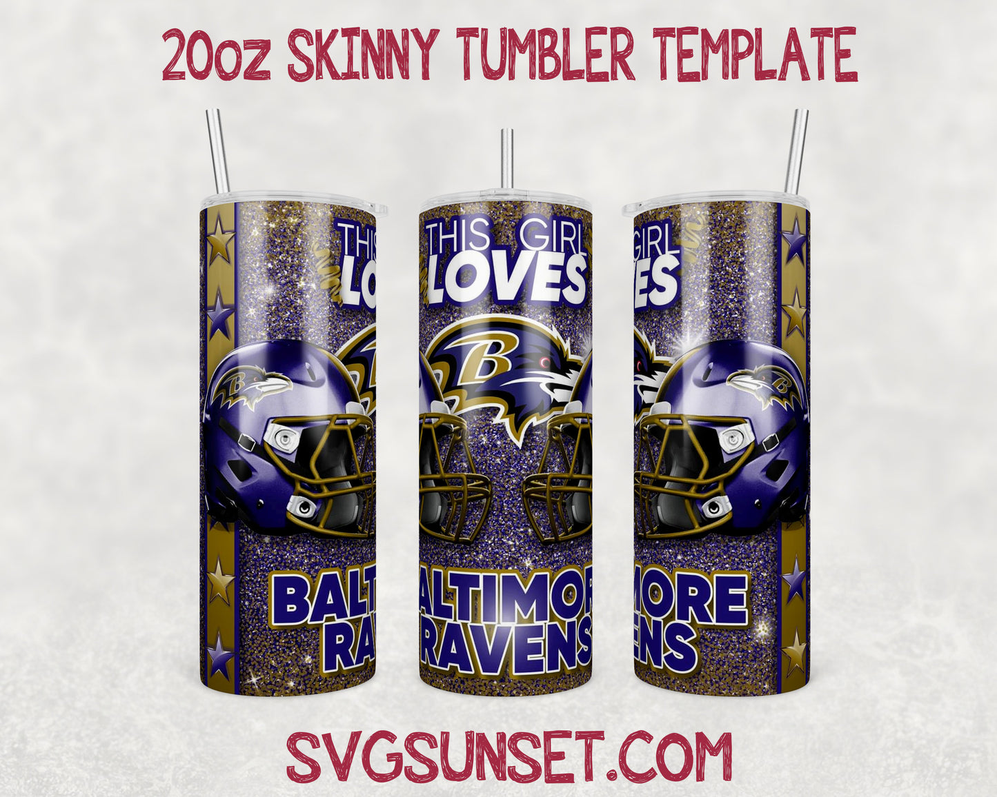 This Girl Loves Baltimore Ravens 20oz Tumbler Wrap PNG, Baltimore Ravens 20oz Tumbler Wrap