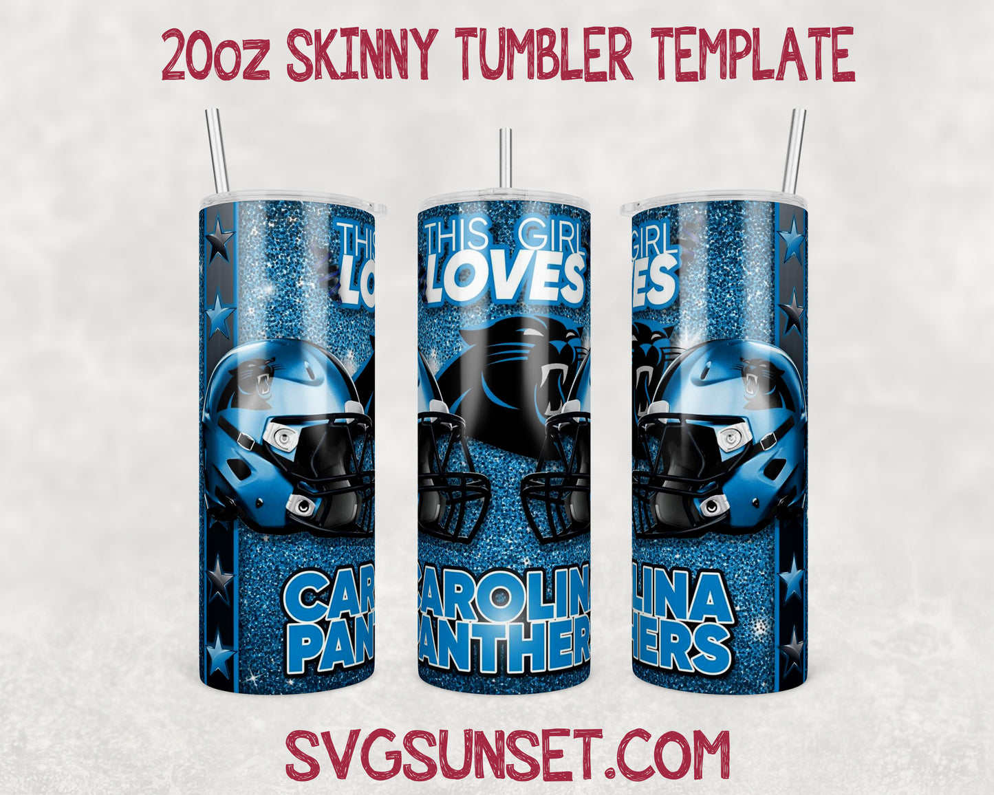 This Girl Loves Carolina Panthers 20oz Tumbler Wrap PNG, Carolina Panthers 20oz Tumbler Wrap