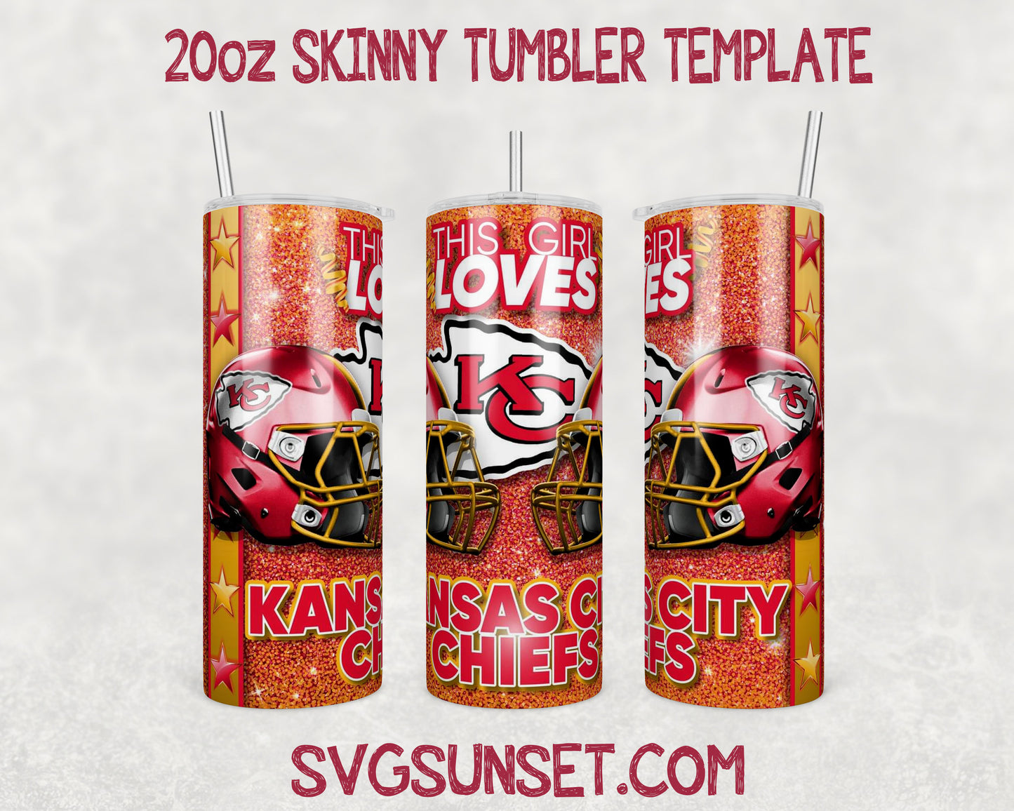 This Girl Loves Kansas city Chiefs 20oz Tumbler Wrap PNG, Kansas city Chiefs 20oz Tumbler Wrap