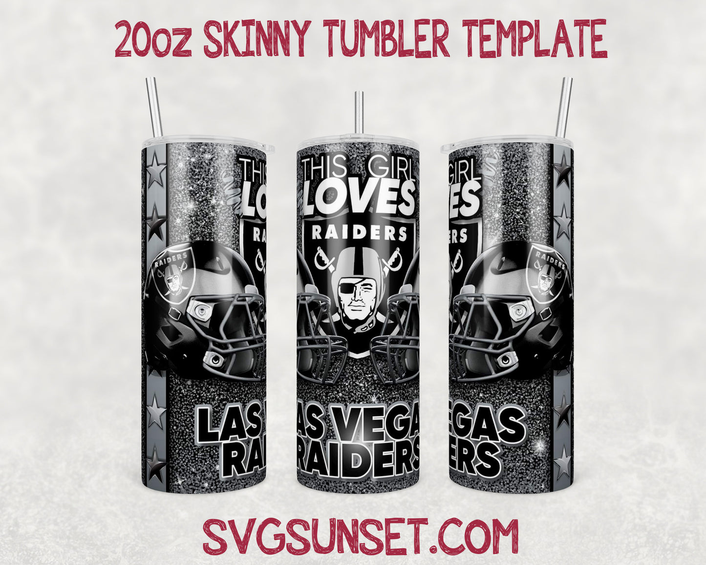 This Girl Loves Las Vegas Raiders 20oz Tumbler Wrap PNG, Las Vegas Raiders 20oz Tumbler Wrap