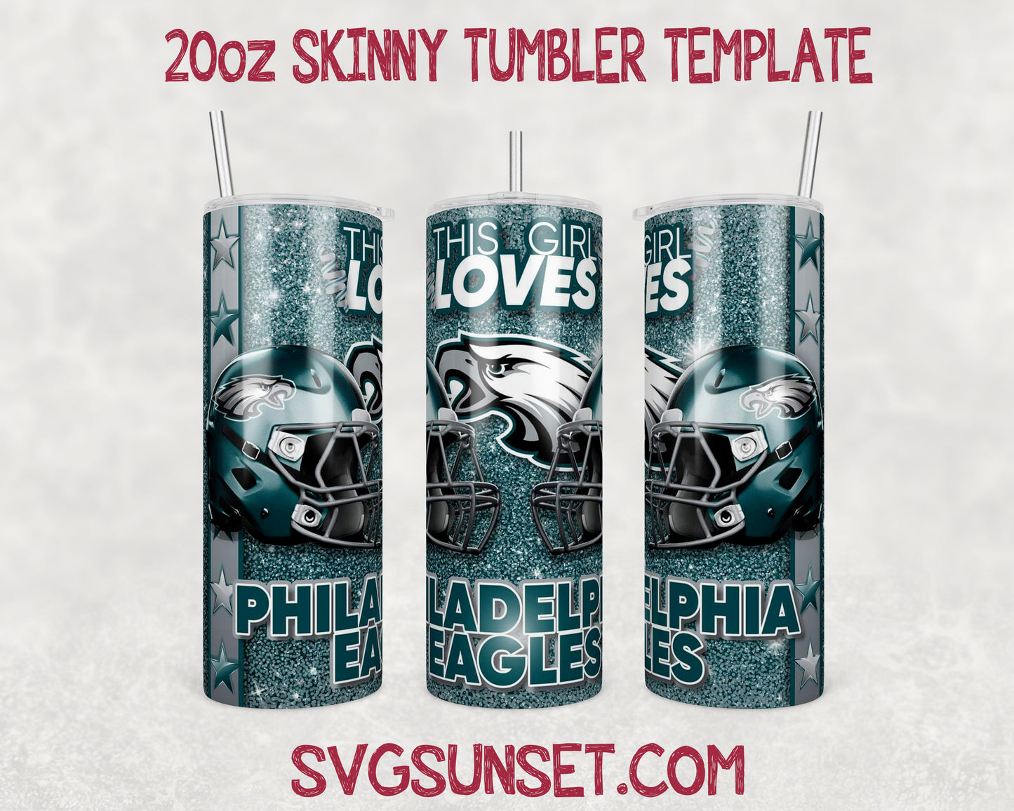 This Girl Loves Philadelphia Eagles 20oz Tumbler Wrap PNG, Philadelphia Eagles 20oz Tumbler Wrap