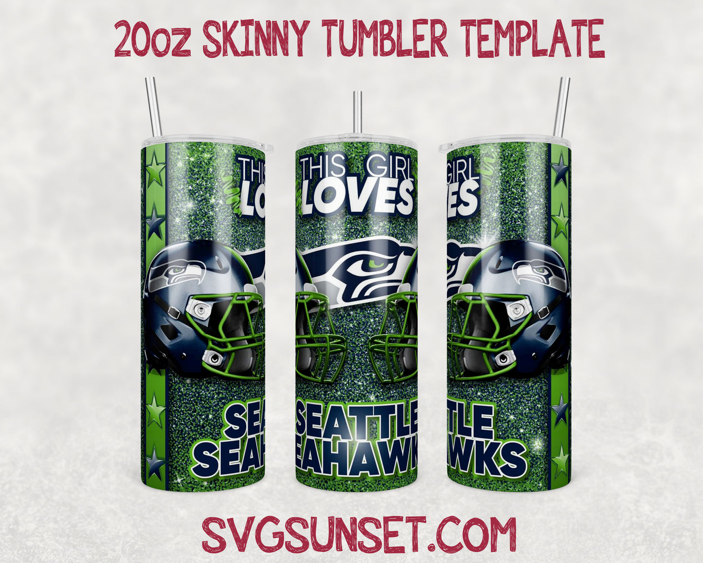 This Girl Loves Seattle Seahawks 20oz Tumbler Wrap PNG, Seattle Seahawks 20oz Tumbler Wrap