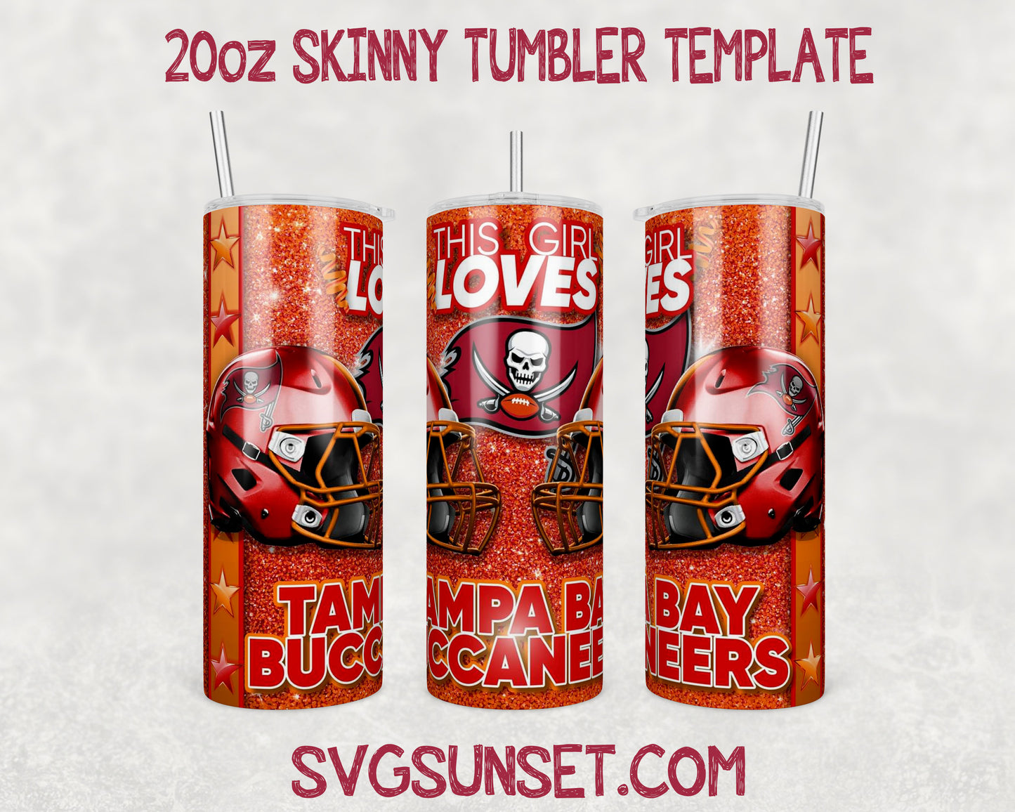 This Girl Loves Tampa Bay Buccaneers 20oz Tumbler Wrap PNG, Tampa Bay Buccaneers 20oz Tumbler Wrap