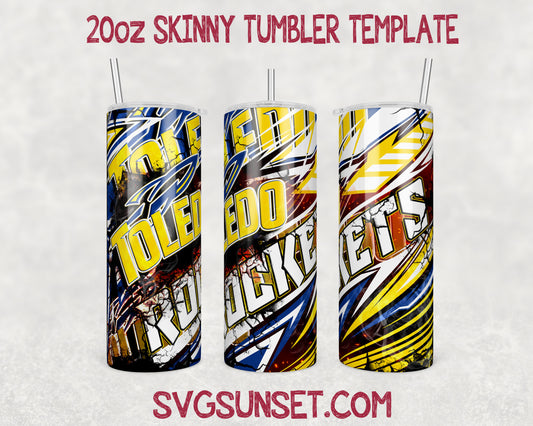 Toledo Rockets Tumbler Wrap PNG, Toledo Rockets Tumbler Wrap