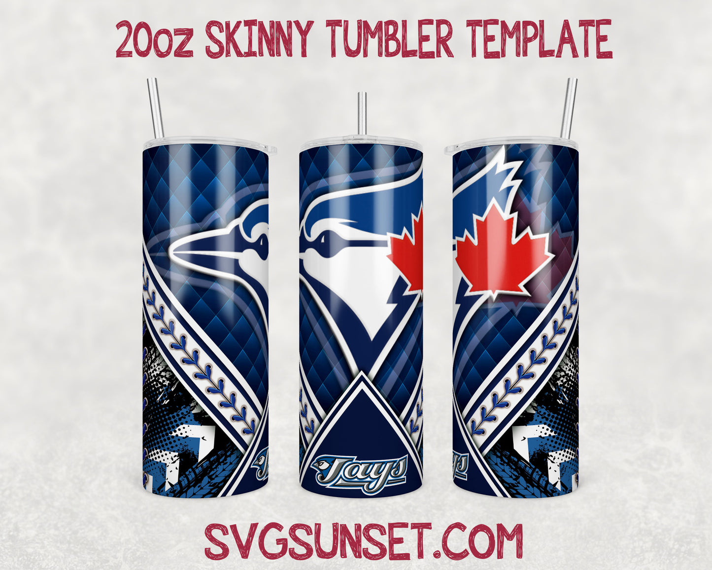 Toronto BlueJays 20oz Tumbler Wrap PNG, Toronto BlueJays Tumbler Wrap