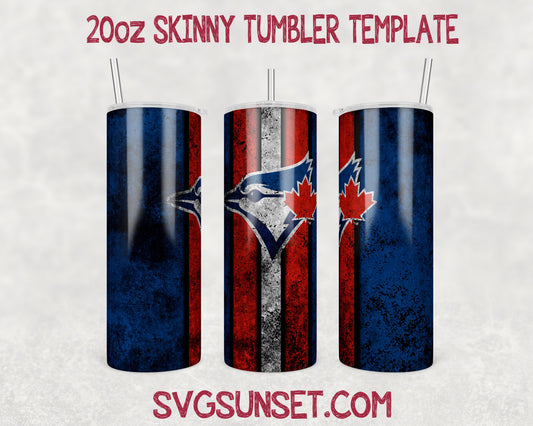 Toronto Blue Jays Grunge Tumbler Wrap PNG, Toronto Blue Jays Tumbler Wrap