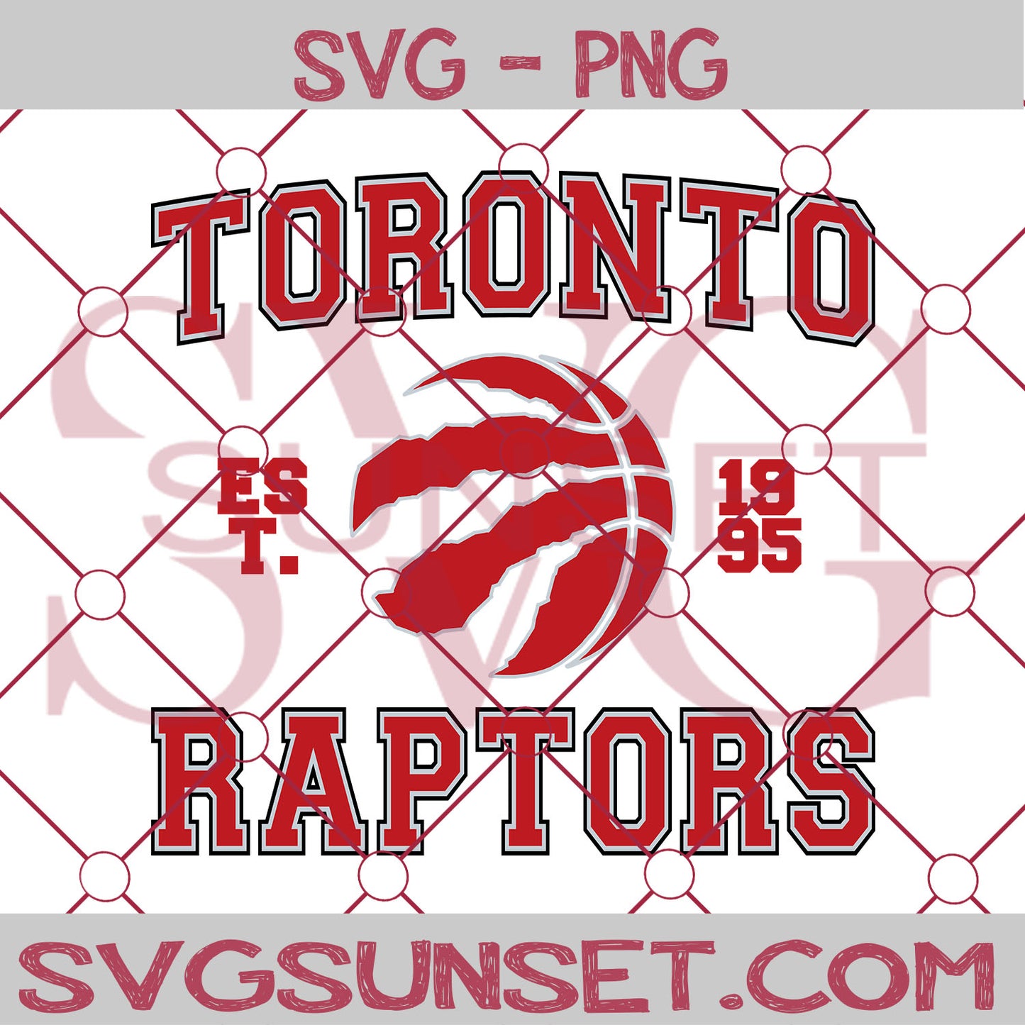 Toronto Raptors est. 1995 SVG PNG, Toronto Raptors SVG