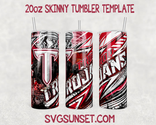 Troy Trojans Tumbler Wrap PNG, Troy Trojans Tumbler Wrap