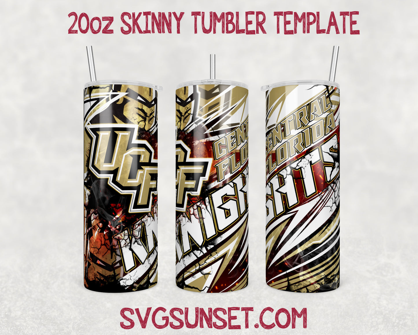 UCF Knights Tumbler Wrap PNG, UCF Knights Tumbler Wrap