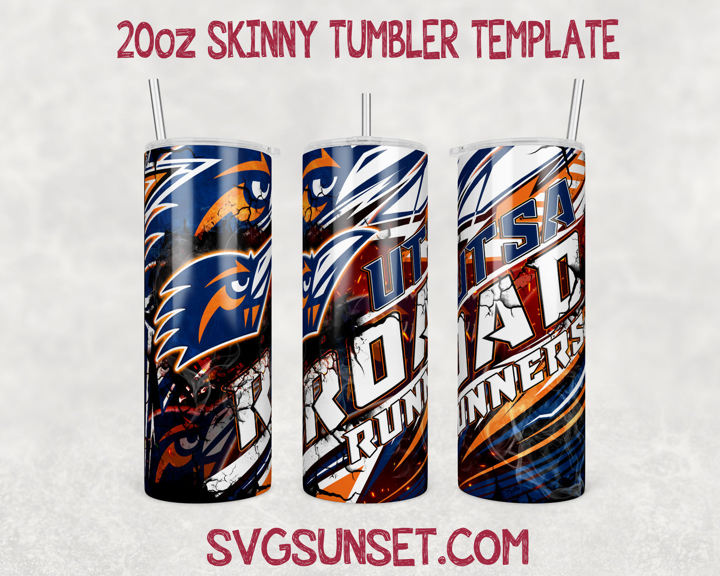 UTSA Roadrunners Tumbler Wrap PNG, UTSA Roadrunners Tumbler Wrap