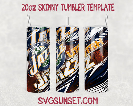 Utah Jazz Tumbler Wrap PNG, Utah Jazz Tumbler Wrap