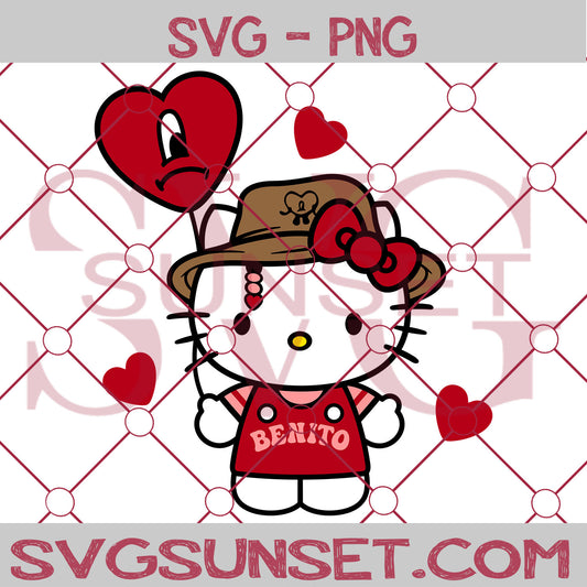 Valentine Benito Hello Kitty SVG, Valentine Day Svg