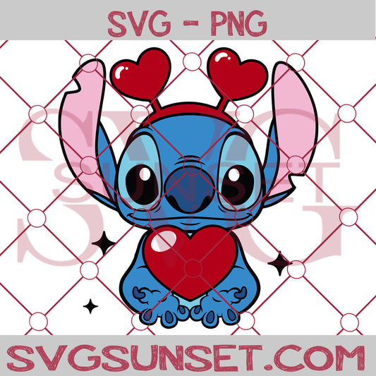 Valentine Stitch Heart SVG, Valentine Day Svg