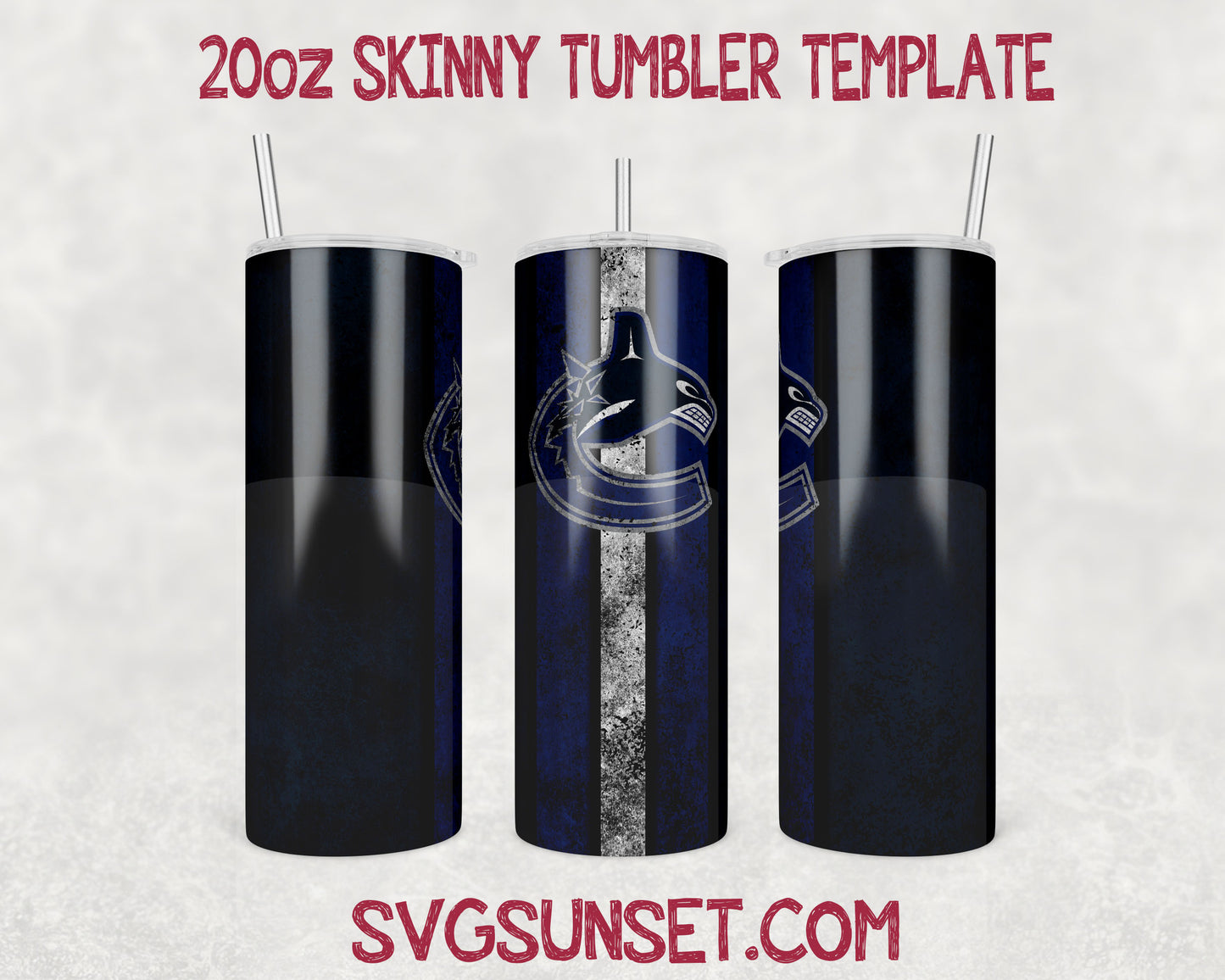 Vancouver Canucks Grunge Tumbler Wrap PNG, Vancouver Canucks Tumbler Wrap