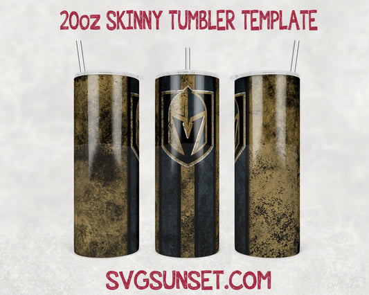 Vegas Golden Knights Grunge Tumbler Wrap PNG, Vegas Golden Knights Tumbler Wrap