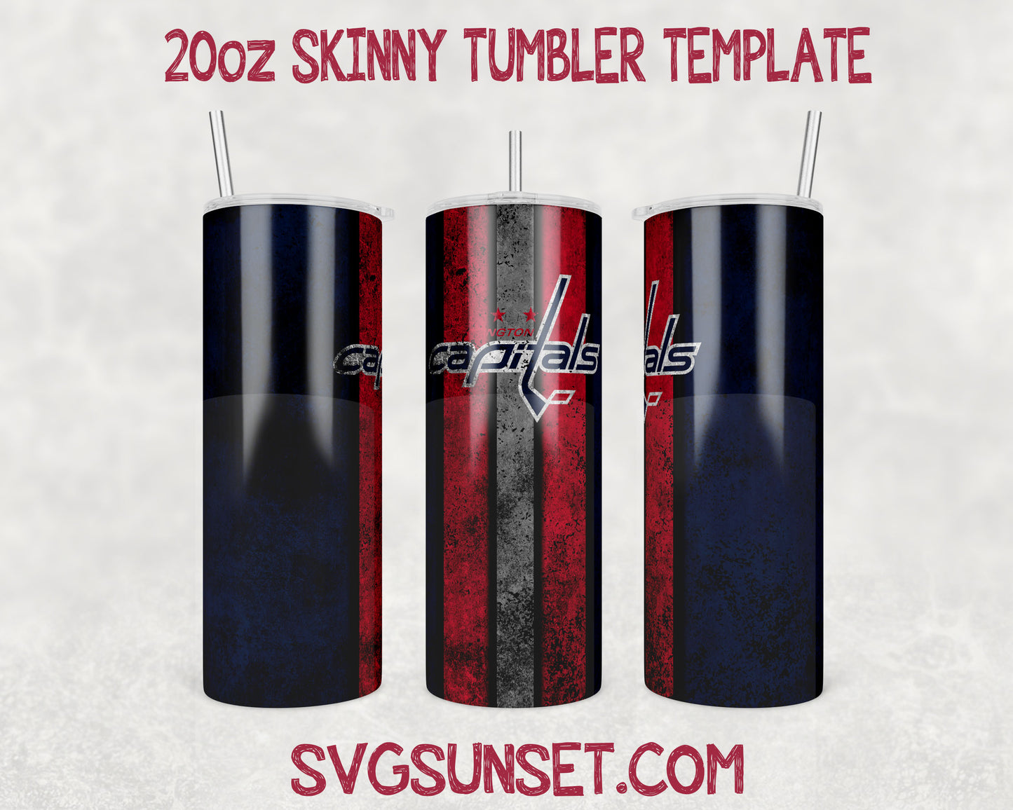 Washington Capitals Grunge Tumbler Wrap PNG, Washington Capitals Tumbler Wrap