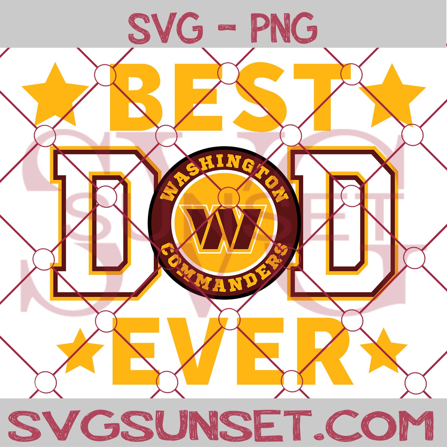 Washington Commanders Best Dad Ever SVG PNG, Washington Commanders SVG, Best Dad Ever SVG