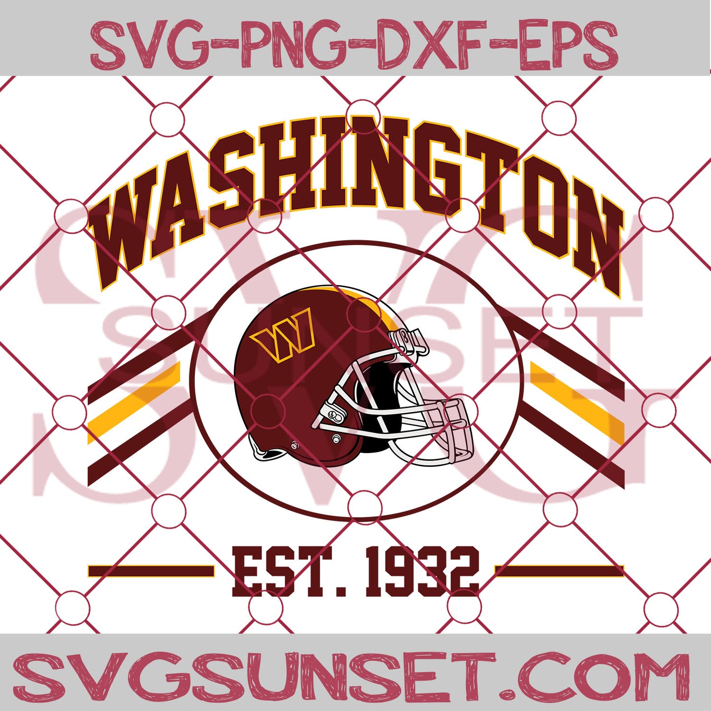 Washington Commanders Est 1932 SVG PNG, Washington Commanders SVG